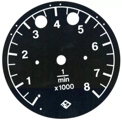 Fordulatszámmérő számlap, MZ ETZ TS, fekete PL