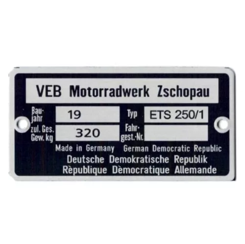 Adattábla, MZ ETS 250/1 PL