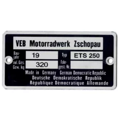 Adattábla, MZ ETS 250 PL
