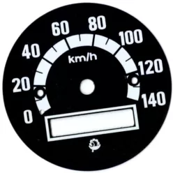 Sebességmérő számlap, WSK, 140KM/H, fekete PL