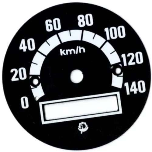Sebességmérő számlap, WSK, 140KM/H, fekete PL
