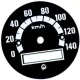 Sebességmérő számlap, WSK, 140KM/H, fekete PL