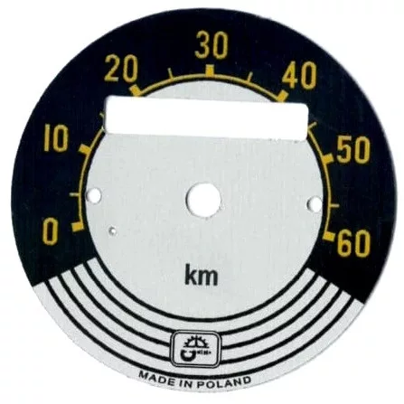 Sebességmérő számlap, ROMET KOMAR 232, 60KM/H, 3. típus PL