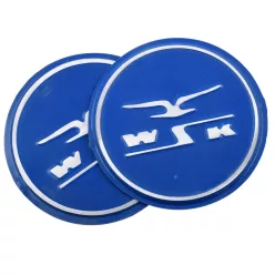   Üzemanyagtartály embléma, WSK, ALU, dombornyomott, kék készlet