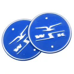   Üzemanyagtartály embléma, WSK, ALU, dombornyomott, kék készlet