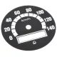 Sebességmérő számlap, WSK 125 175, 140KM/H, fekete PL