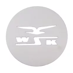 Üzemanyagtartály embléma, WSK INOX, króm, PL