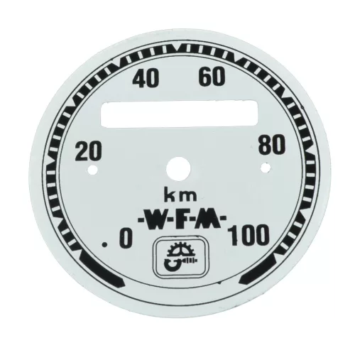 Sebességmérő számlap, fehér, WFM PL