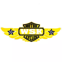 Matrica, motorkerékpár, sárga, WS, PL