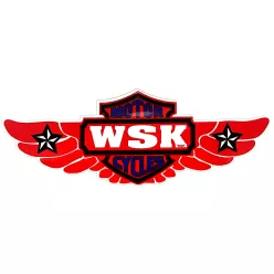 Matrica, motorkerékpár, piros, WS, PL