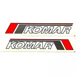   Benzin üzemanyagtartály (tank) matrica, fehér, szürke, piros, ROMET KOMAR, lengyel, szett