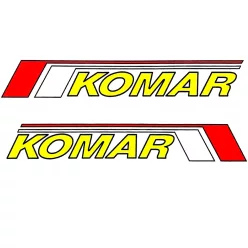   Benzin üzemanyagtartály (tank) matrica, sárga, fehér, piros készlet, ROMET KOMAR, lengyel