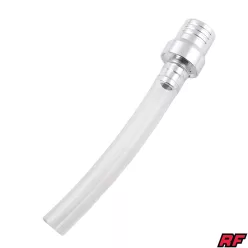   Üzemanyagtartály szellőző, ALU CNC, univerzális, ezüst + átlátszó, RACING FORCE