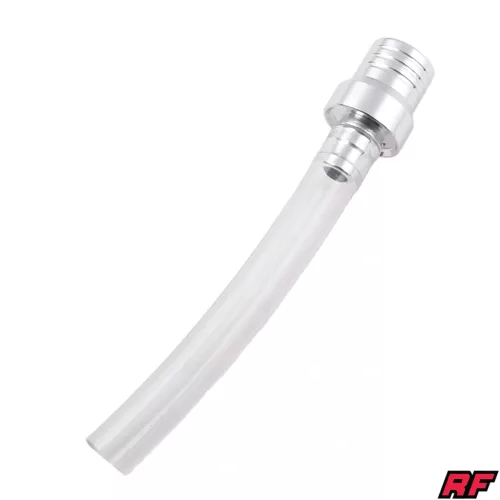 Üzemanyagtartály szellőző, ALU CNC, univerzális, ezüst + átlátszó, RACING FORCE