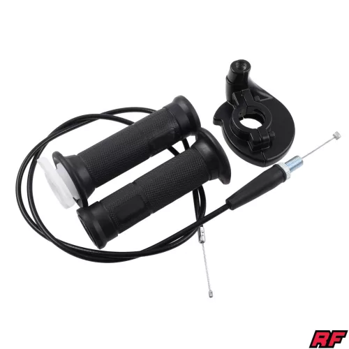 Gázmarkolat, univerzális, piros + markolatok, RACING FORCE