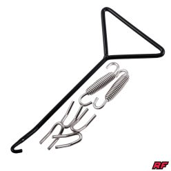   Kipufogó rögzítő készlet, 35/60mm, lehúzóval, krómozott, Racing Force
