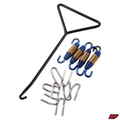   Kipufogó rögzítő készlet, lehúzóval, 35/60mm, színes, Racing Force