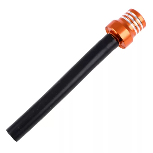 Üzemanyagtartály szellőző, ALU CNC, univerzális, narancssárga + fekete, V2, RACING FORCE