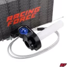 Gázmarkolat + ezüst bowden, RACING FORCE, univerzális, kék