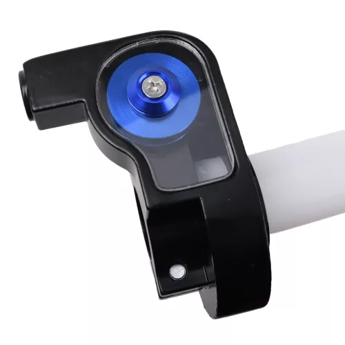 Gázmarkolat + ezüst bowden, RACING FORCE, univerzális, kék