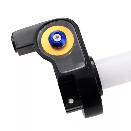 Gázmarkolat + ezüst bowden, RACING FORCE, univerzális, arany