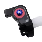 Gázmarkolat + ezüst bowden, RACING FORCE, univerzális, piros