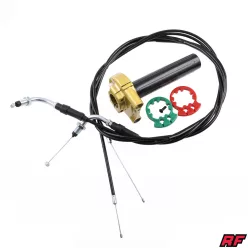 Gázmarkolat + bowden, RACING FORCE, univerzális, arany