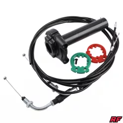 Gázmarkolat + bowden, RACING FORCE, univerzális, fekete