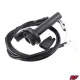 Gázmarkolat + fekete bowden, RACING FORCE, univerzális, két bowdenes, fekete