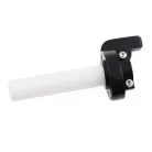 Gázmarkolat + ezüst bowden, RACING FORCE, univerzális, fekete