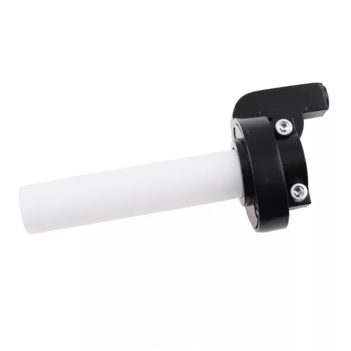 Gázmarkolat + ezüst bowden, RACING FORCE, univerzális, fekete