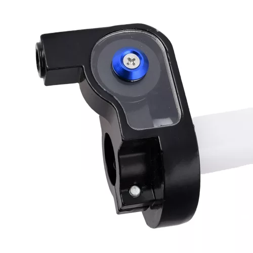 Gázmarkolat + ezüst bowden, RACING FORCE, univerzális, fekete