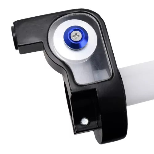 Gázmarkolat + ezüst bowden, RACING FORCE, univerzális, ezüst