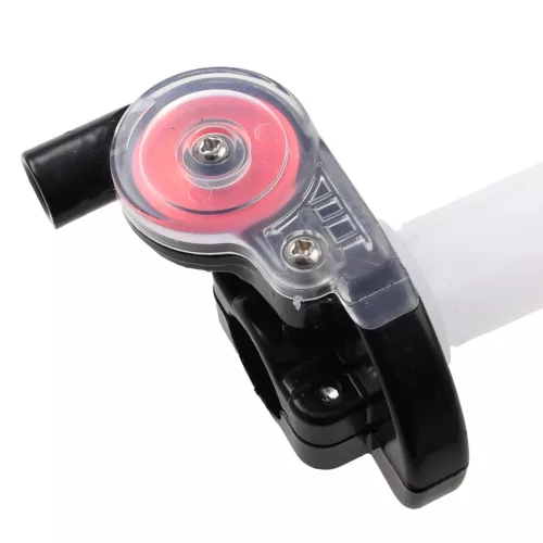 Gázmarkolat + fekete bowden, RACING FORCE, univerzális, V3, piros