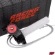 Gázmarkolat + ezüst bowden, RACING FORCE, univerzális, V2, piros