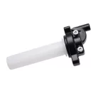 Gázmarkolat + ezüst bowden, RACING FORCE, univerzális, V2, piros