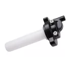 Gázmarkolat + ezüst bowden, RACING FORCE, univerzális, V2, ezüst