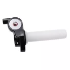 Gázmarkolat + ezüst bowden, RACING FORCE, univerzális, V2, ezüst