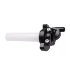 Gázmarkolat + ezüst bowden, RACING FORCE, univerzális, V2, kék