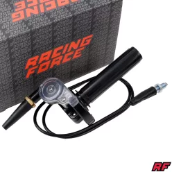   Gázmarkolat + fekete bowden, RACING FORCE, univerzális, átlátszó