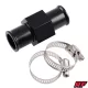 Hőmérséklet érzékelő adapter, 1/8", 20MM, ALU CNC, fekete, RACING FORCE