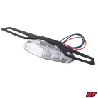 Hátsó lámpa, univerzális, LED, fehér, rendszámtábla tartóval RACING FORCE