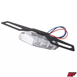   Hátsó lámpa, univerzális, LED, fehér, rendszámtábla tartóval RACING FORCE