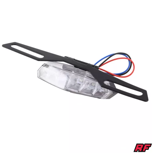 Hátsó lámpa, univerzális, LED, fehér, rendszámtábla tartóval RACING FORCE