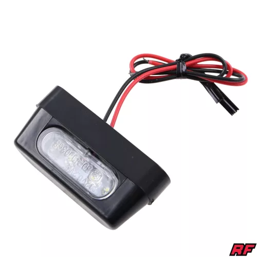 Rendszámtábla világítás, átlátszó, univerzális, LED, fekete, V2, RACING FORCE