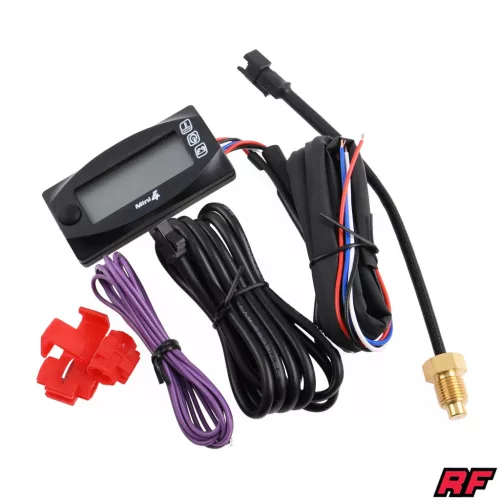 Sebességmérő, 4 az 1-ben, fekete, RACING FORCE, V1 LCD, 12V