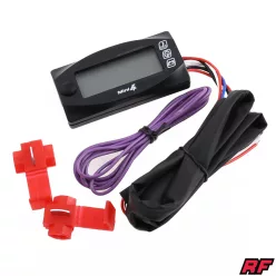   Sebességmérő, 4 az 1-ben, fekete, RACING FORCE, V2 LCD, 12V