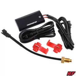 Hőmérő, LCD, 12V, RACING FORCE, kék