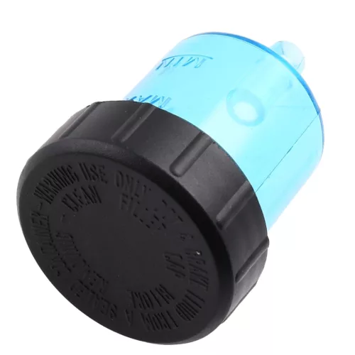 Fékfolyadék tartály, 180 fokos, univerzális, kék, átlátszó, RACING FORCE