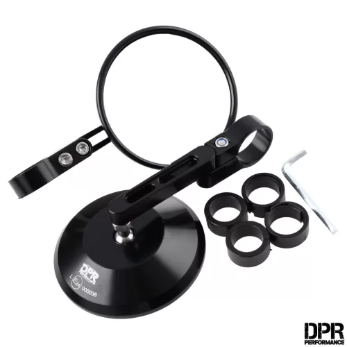 Tükör, alsó, kerek, fekete, EVO CNC V2, univerzális, készlet, DPR PERFORMANCE